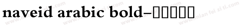 naveid arabic bold字体转换